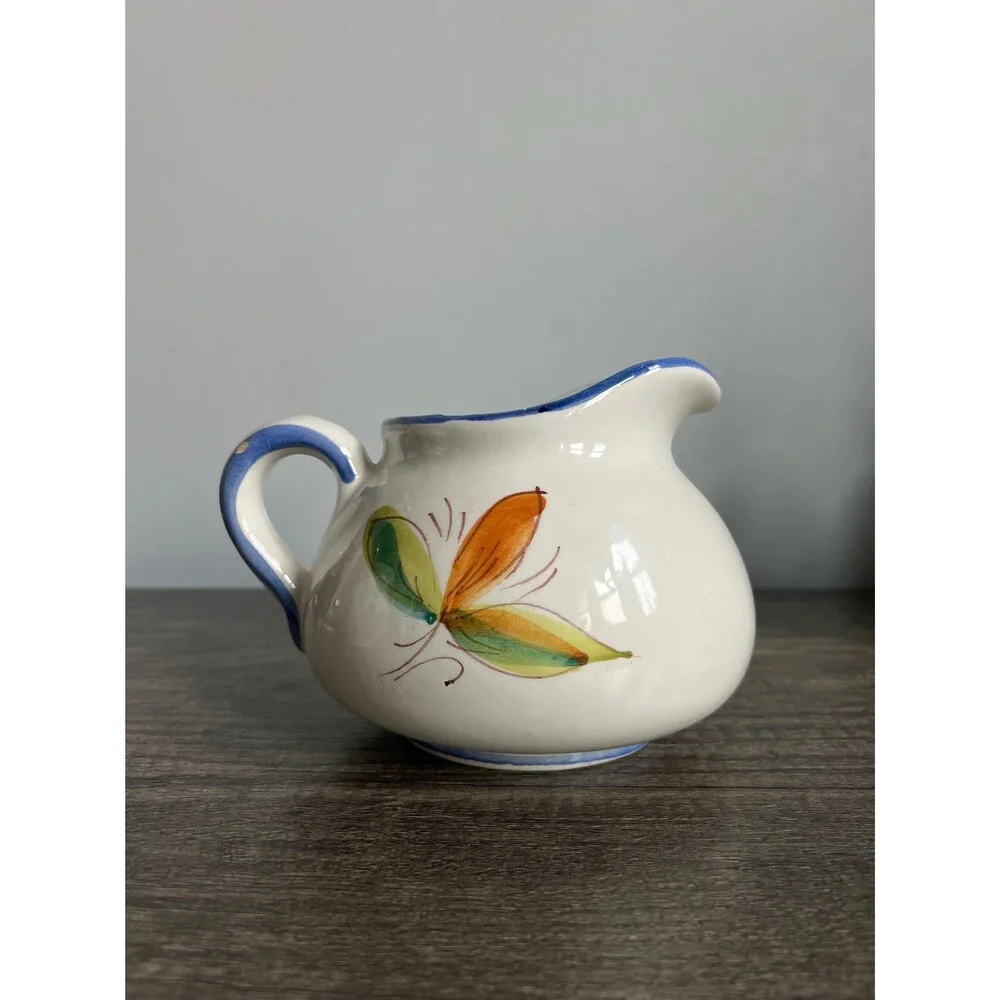 Vintage Colorful Hand-painted Pitcher